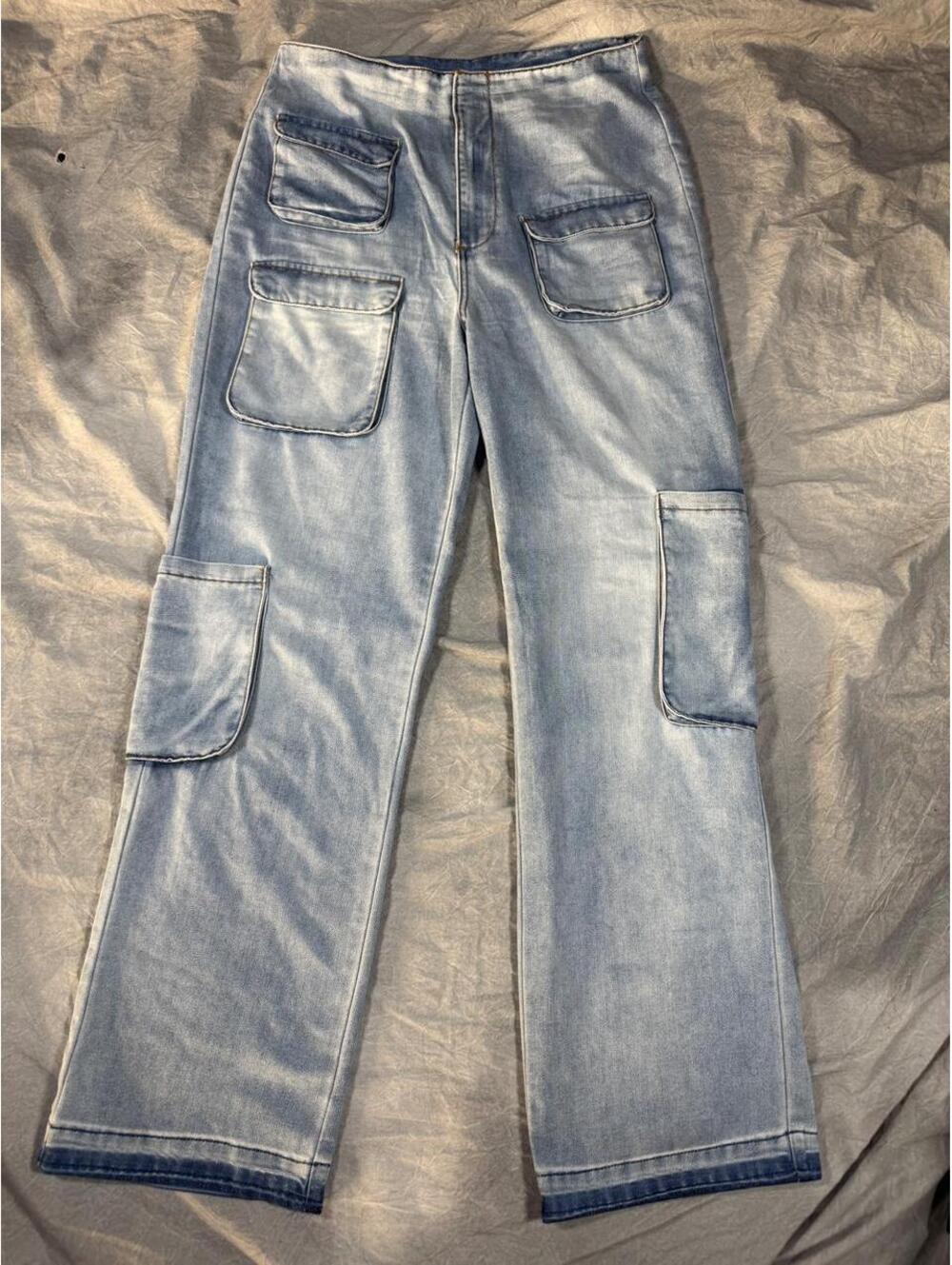 AFRM Oversized Cargo Wide Leg Jeans, Size 29, women’s, like new